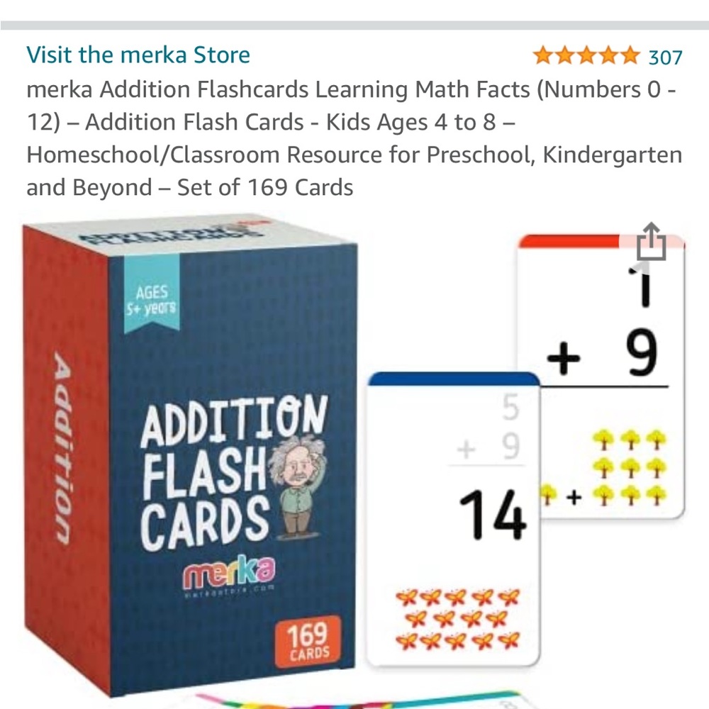 Addition Flash Cards - Picture 8 of 9